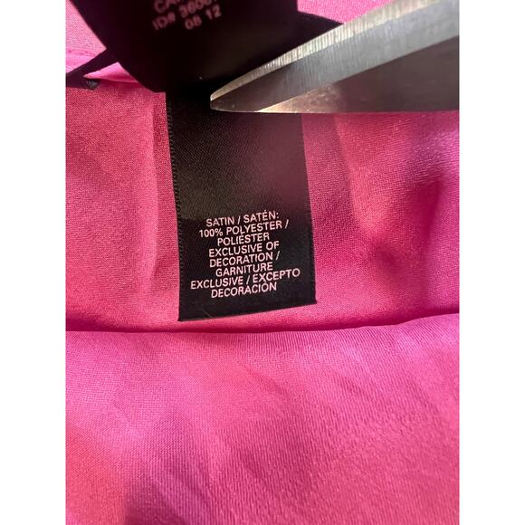 Victorias Secret Barbiecore Hot Pink Slip With White Lace Size M - Picture 4 of 5